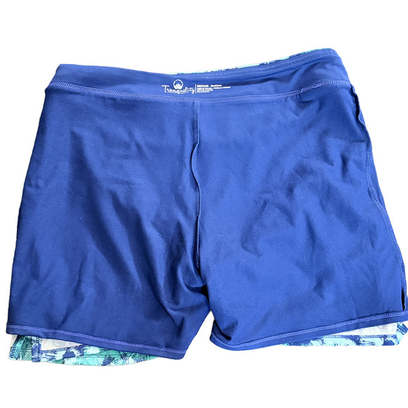 Tranquility Floral skort tennis skort country club Hawaiian theme aqua floral - Picture 5 of 6